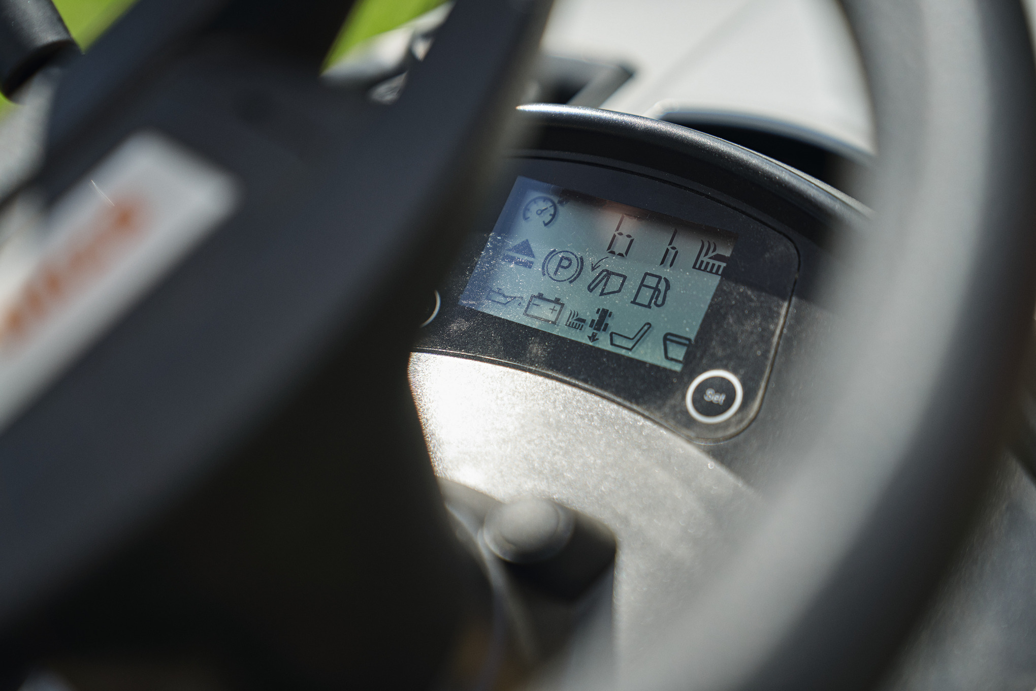 Pantalla LCD para tractores cortacésped