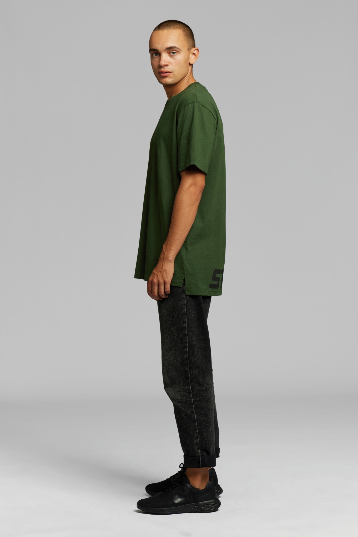 Camiseta hombre LOGO BACK Verde